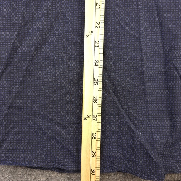 Ted Baker Shirt 5 Blue Geometric Long Sleeve Point Collar Button Up Cotton - Picture 6 of 9